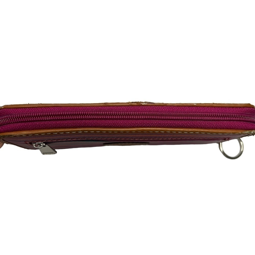 FOSSIL Multi Striped Zip Around Rectangle Clutch … - image 8